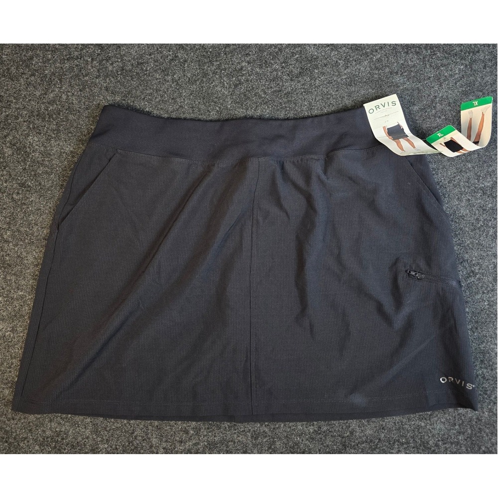 NWT Orvis Women's Navy Blue Skort Recycled Polyester Athletic Pickleball Size XL